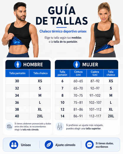 Chaleco térmico deportivo unisex